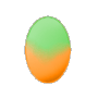 Orange and Green Easter Egg